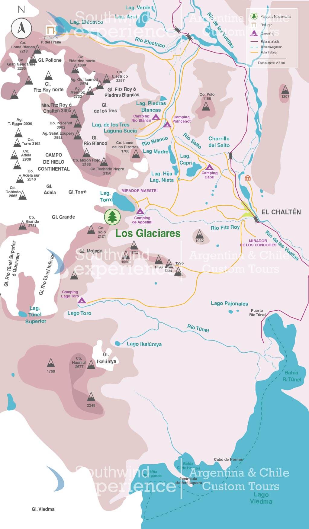 Trekking Map El Chalten